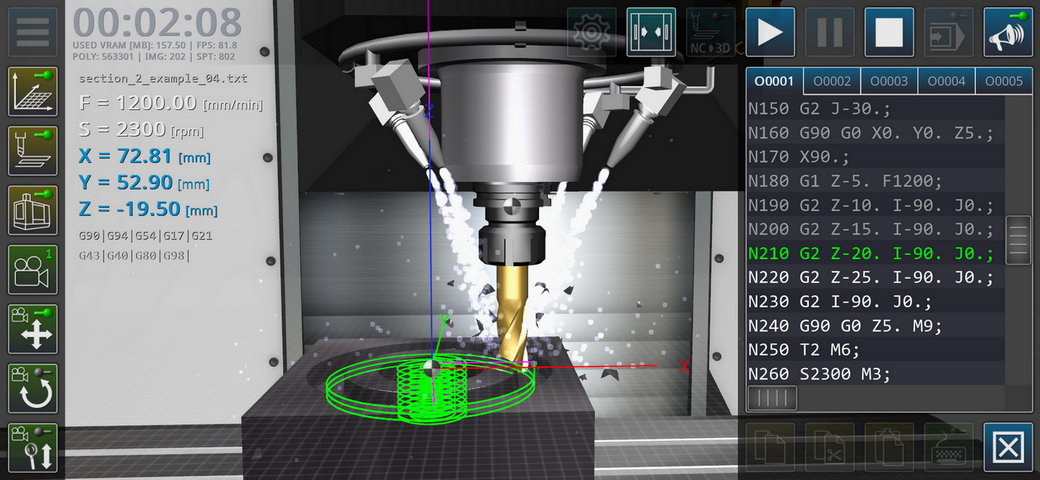 CNC Milling Simulator screenshot